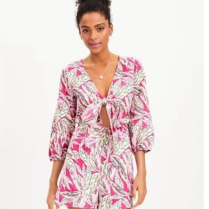 NWOT LOFT Linen Romper